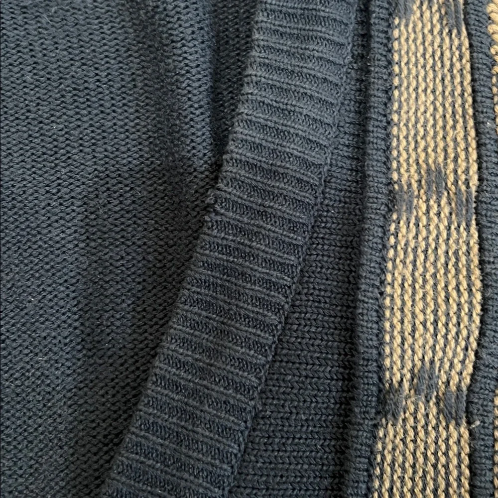 HABAND Vintage Mens Blue and Gold Cadigan - Picture 4 of 5